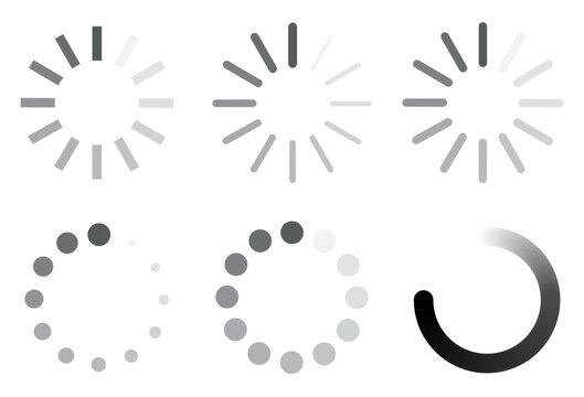 Loading Bar Preloaded Icon Set Vector Design vector illustration