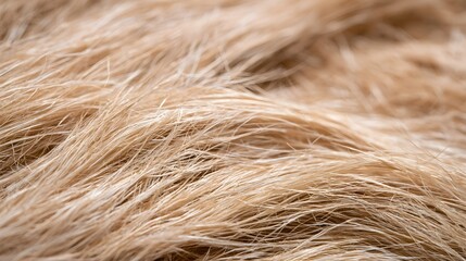 Fototapeta premium Close up of soft golden fibers creating an organic textured surface with natural variations and gentle highlights