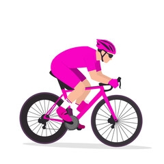 Fototapeta premium girl riding a bike