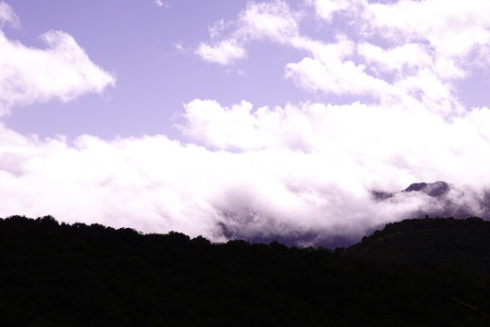 cloud rolling in mountain