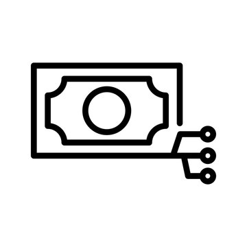 Cashless Society Anxiety - Fear of digital money control economy icon