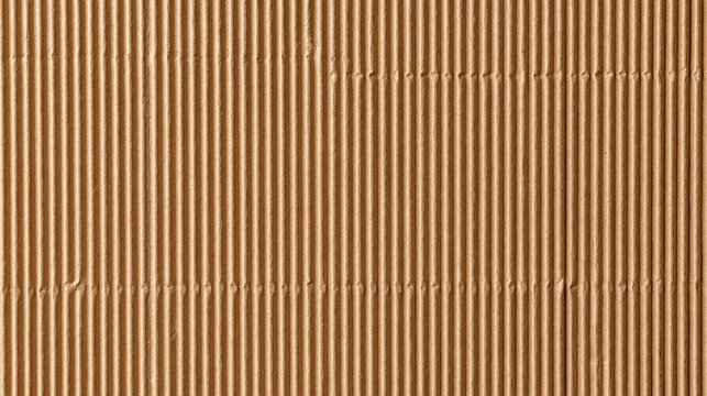 Brown corrugated cardboard vertical flute texture