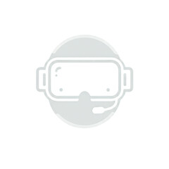 Fototapeta premium Virtual reality headset icon isolated on transparent background