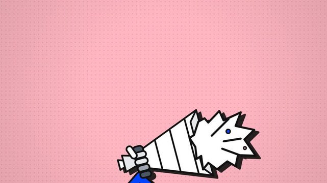 Stylized illustration of a hand holding a megaphone on a pink background.