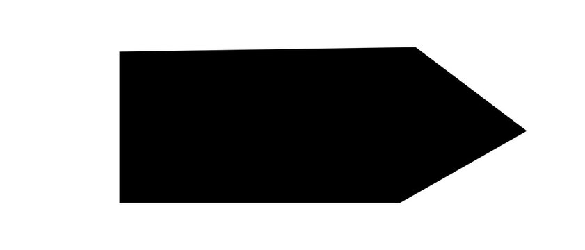 Simple solid black arrow icon pointing to the right direction for web design and navigation signs as a graphic element for user interface and mobile application layouts