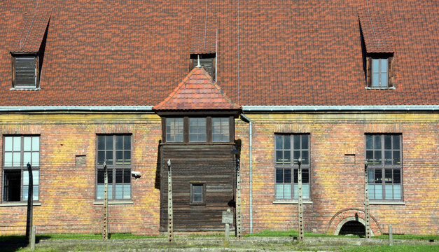 AUSCHWITZ BIRKENAU POLAND: Auschwitz I concentration camp mirador was a network of German Nazi concentration camps and extermination camps built and operated by the Third Reich in Poland.