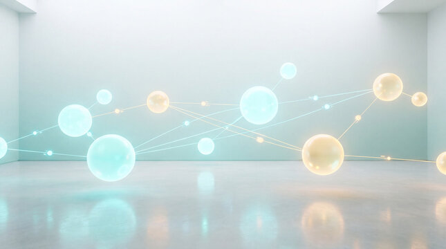 Connected Spheres Visualizing an Abstract Global Distribution Network