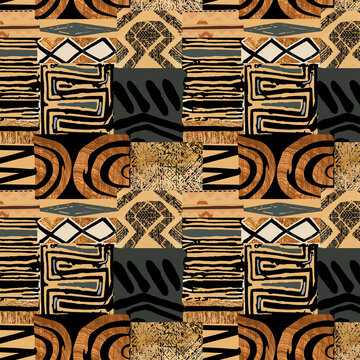 Abstract seamless pattern for textile print