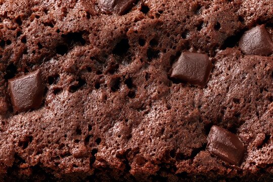 Baking chocolate brownies with chunks of chocolate in a home kitchen on a sunny afternoon