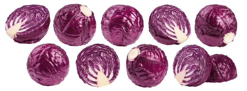 red cabbage, isolated, full depth of field