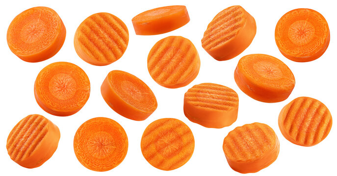 Carrot slice isolated, full depth of field