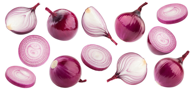 red onion isolated, full depth of field