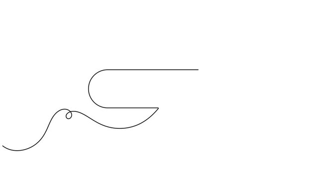 Natural medicine and herbal capsule pill icon sign continuous one line drawing moving on white background animation video