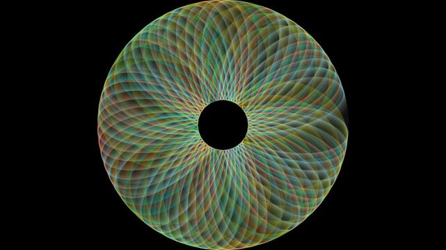 Colorful Spirograph Geometric Circle Abstract Motion Background