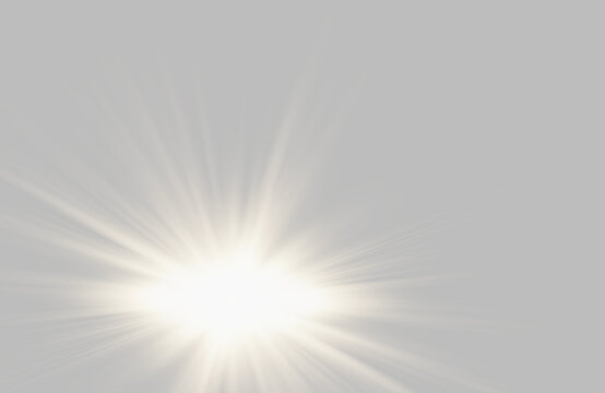 Festive golden PNG flare glows with radiant energy. Bright rays create a sparkling explosion. Transparent background supports flexible graphic use.