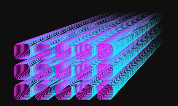 Abstract Neon Perspective Grid Background
