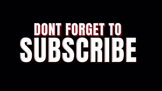 Subscribe loop on alpha channel transparent background