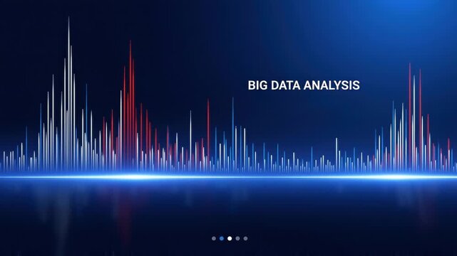 Big data analysis visualization with digital light bars