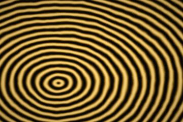 Naklejka premium Abstract yellow and black concentric circles noise texture for graphic design and technology background
