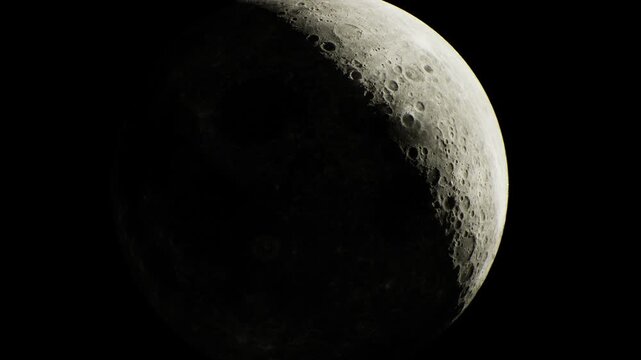 A stunning view of the moon highlights its textured surface and deep craters. The shadows create a dramatic effect against the dark sky, showcasing natures celestial beauty during night.