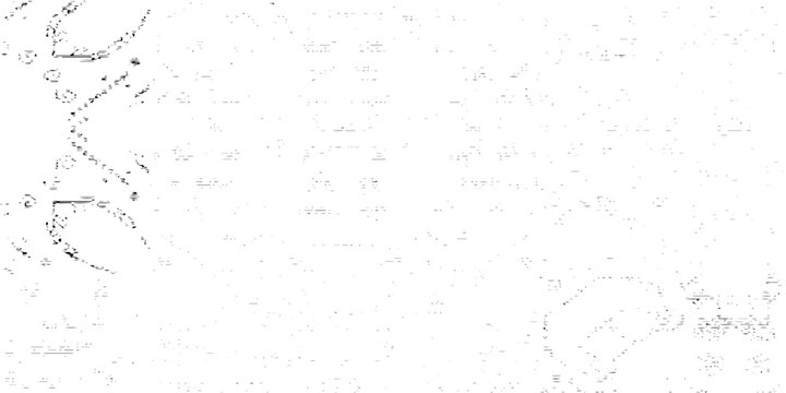 Monochrome texture composed of irregular graphic elements. Distressed uneven grunge background. Abstract vector illustration. 