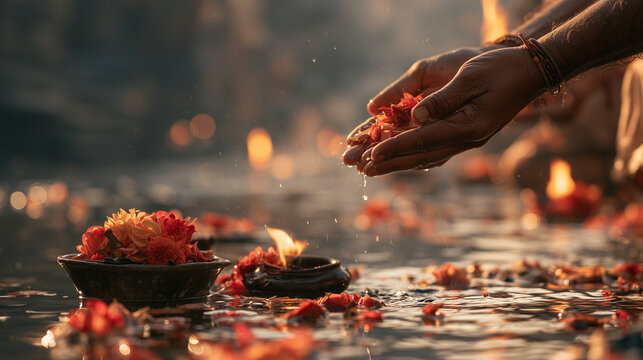 Discover the rituals of a Hindu funeral in India, from the offering of funeral flowers and chanting of mantras to ash immersion in sacred rivers, reflecting deep cultural beliefs