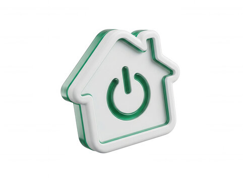 Smart home automation control button isolated on a transparent background