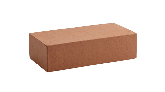 Solid Red Clay Brick Resting Horizontally for Building Construction