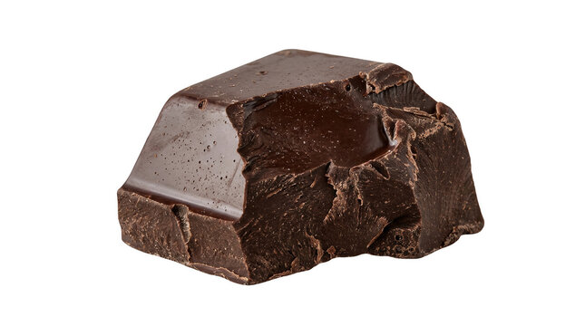 Decadent Dark Chocolate Chunk Breaking Apart for Gourmet Food Design