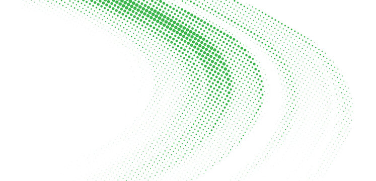 Minimal green halftone dot pattern with sparse scattered points and subtle fading effect on white background