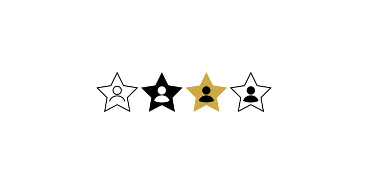 Customer feedback rating system with human silhouette icons for service evaluation.