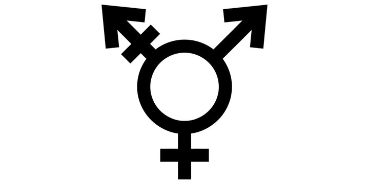 Gender equality symbol representing transgender identity for social inclusion.