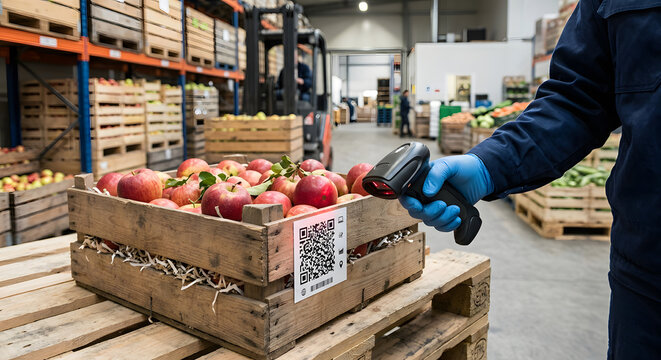Digitale R&uuml;ckverfolgung einer Apfellieferung