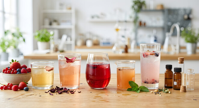 Getr&auml;nkentwicklung mit Beeren und Pflanzenextrakten