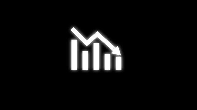 Motion animated footage. Statistics bars columns growth, arrow up. Finance, Bar graph going up, Profit concept, positive increase chart. business graph.Business growth concept in graph chart animation