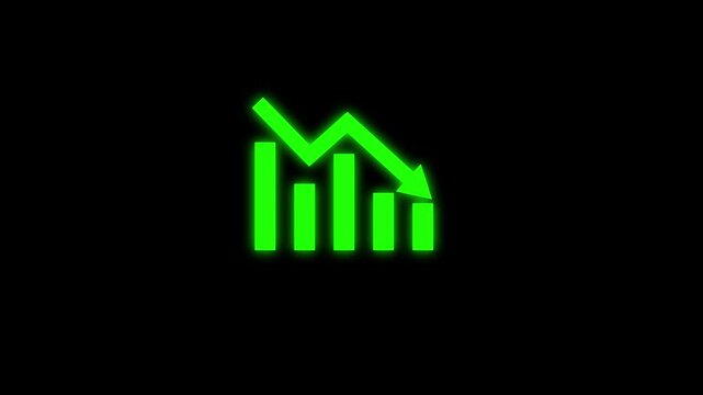 Motion animated footage. Statistics bars columns growth, arrow up. Finance, Bar graph going up, Profit concept, positive increase chart. business graph.Business growth concept in graph chart animation