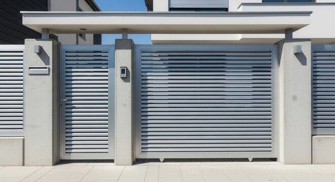 Modern Automatic Gate System For Secure Property Access