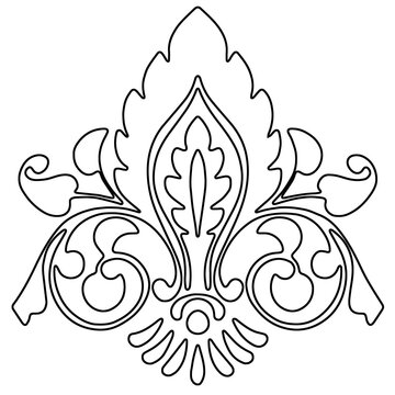 abstract vector drawing floral ornament design