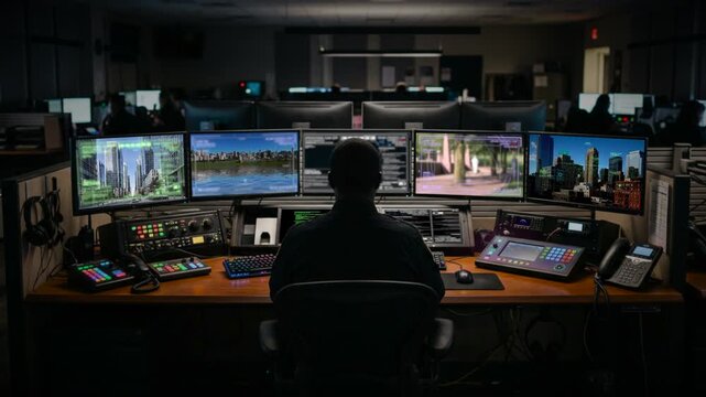 Surveillance center control room