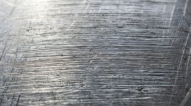 Macro closeup detail of textured metallic surface with fine lines and patterns abstract material background industrial structure