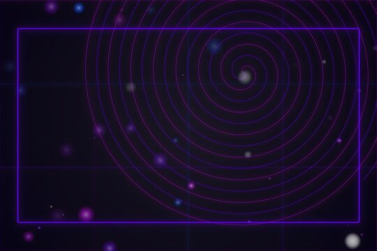 Spiral galaxy with bright core and purple hues in deep space