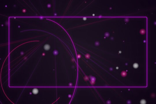 Space image with cosmic objects and purple selection shapes