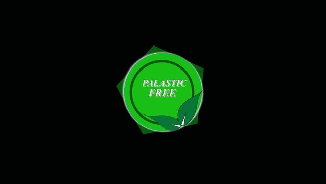Green leaf logo animation for plastic free packaging, websites, and social media content. Eco friendly animated logo with leaf for sustainability and environmentally conscious brands.