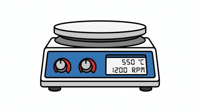 Digital Laboratory Magnetic Stirrer and Hotplate with Temperature and Rotation Speed Display