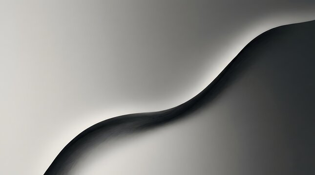 Smooth minimalist black and white curved gradient surface abstract background with soft lighting minimalist gradient abstract contrast