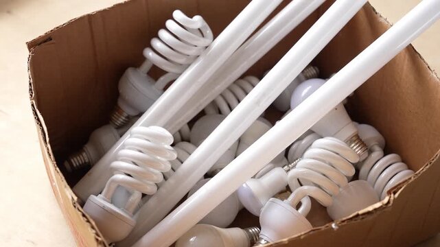 Used LED Lights. Electronics and electricals waste recycling, e-waste