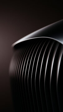 Close-Up of Modern Sleek Metallic Grille Design