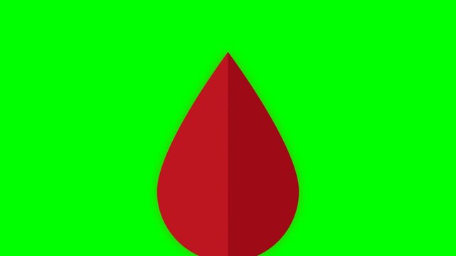 Blood drop icon showing blood sample process for medical testing and healthcare diagnostics