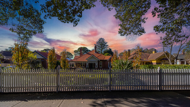 Suburban residential Brick house in Sydney  NSW Australia 
