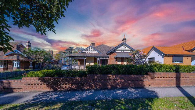 Suburban residential Brick house in Sydney  NSW Australia 